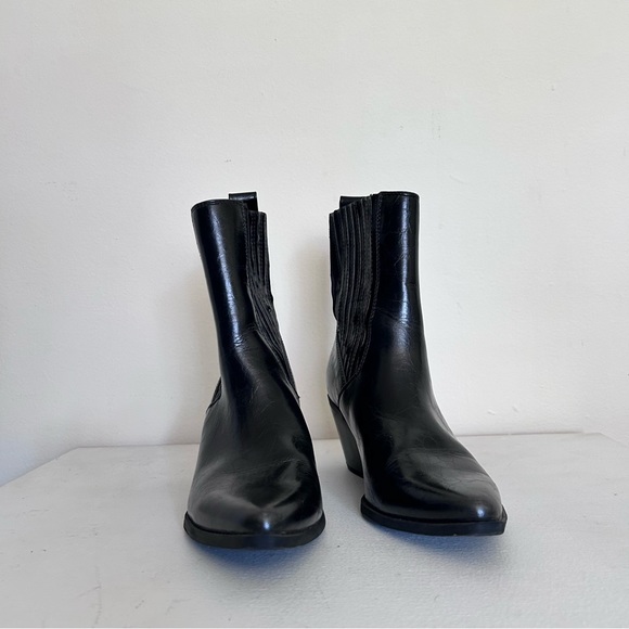 SEVEN DIALS Qiana Black Faux Leather Western Ankle Bootie 8.5 - Picture 5 of 9